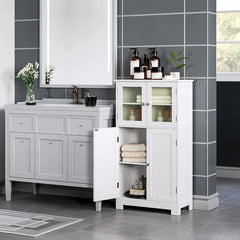 White Hortence 23.6'' W x 42.7'' H x 11.8'' D Linen Cabinet Magnet Base