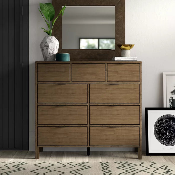 Hosier 9 Drawer 50'' W Dresser Stylish and Functional Design