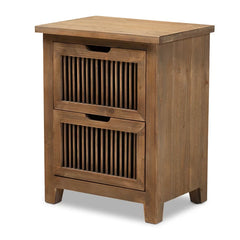 Hrasky 24.02'' Tall 2 - Drawer Nightstand in Brown Provide Ample Space