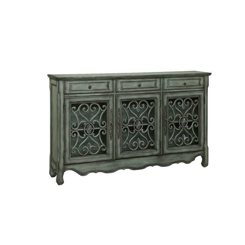 Hood Green Gray 60'' Wide 3 Drawer Sideboard Three Drawers that Can Be Used To Keep your Small Yet Necessary Items Like Cutlery
