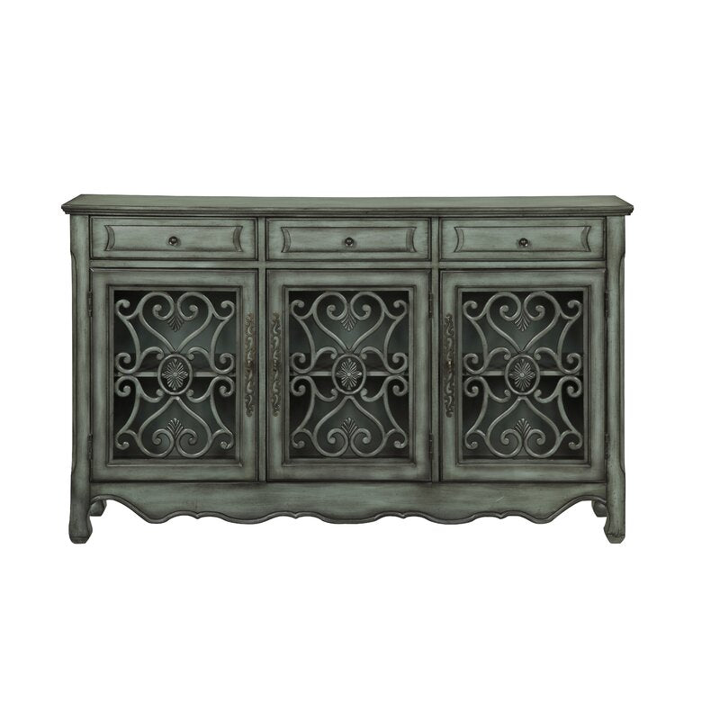 Hood Green Gray 60'' Wide 3 Drawer Sideboard Three Drawers that Can Be Used To Keep your Small Yet Necessary Items Like Cutlery