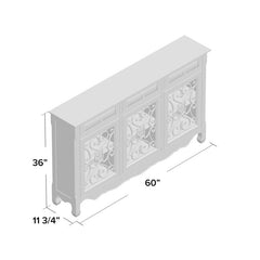 Hood Green Gray 60'' Wide 3 Drawer Sideboard Three Drawers that Can Be Used To Keep your Small Yet Necessary Items Like Cutlery