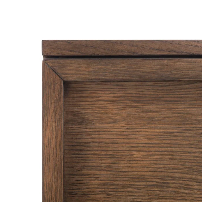 Medium Oak Hudson 21.7'' Tall 2 - Drawer Nightstand