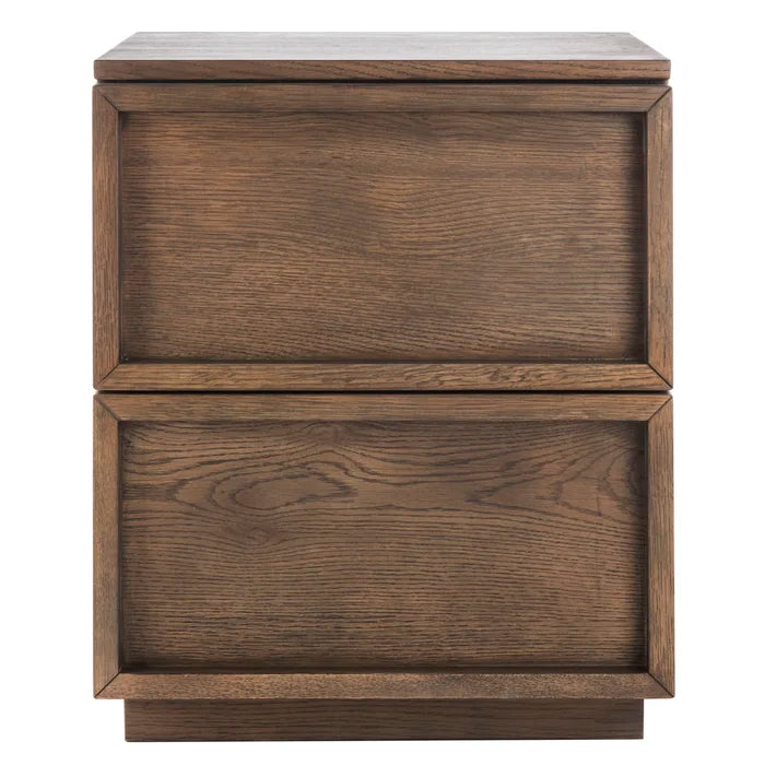 Medium Oak Hudson 21.7'' Tall 2 - Drawer Nightstand