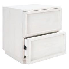 White Washed Hudson 21.7'' Tall 2 - Drawer Nightstand