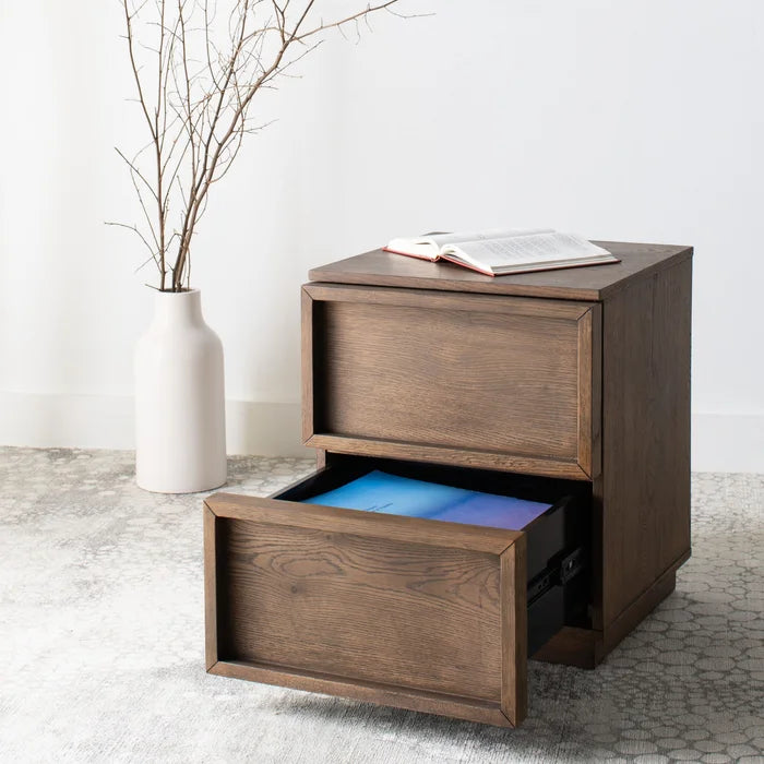 Medium Oak Hudson 21.7'' Tall 2 - Drawer Nightstand