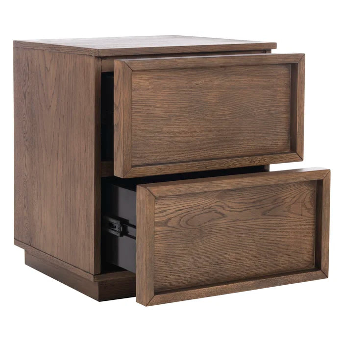 Medium Oak Hudson 21.7'' Tall 2 - Drawer Nightstand