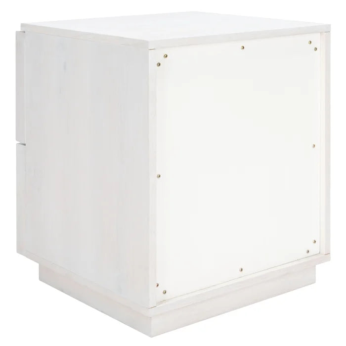 White Washed Hudson 21.7'' Tall 2 - Drawer Nightstand