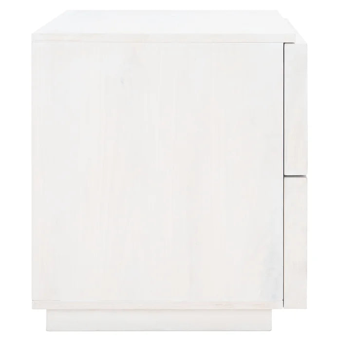 White Washed Hudson 21.7'' Tall 2 - Drawer Nightstand