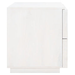 White Washed Hudson 21.7'' Tall 2 - Drawer Nightstand