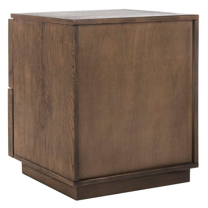 Medium Oak Hudson 21.7'' Tall 2 - Drawer Nightstand