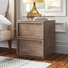 Medium Oak Hudson 21.7'' Tall 2 - Drawer Nightstand