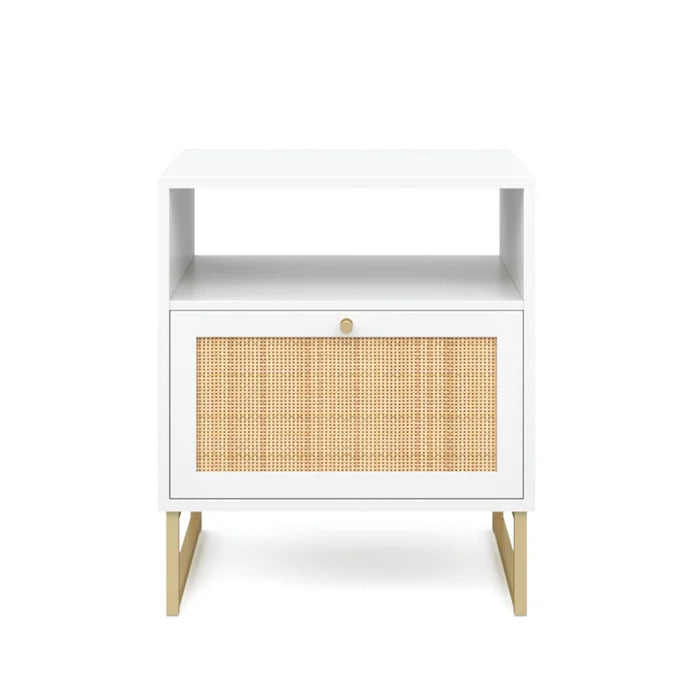 Hugette sled end table with storage deals