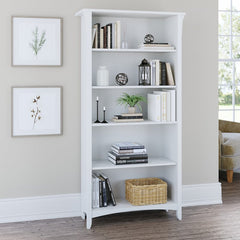 Pure White Huntland 63'' H x 32'' W Standard Bookcase Clean Lined Silhouette