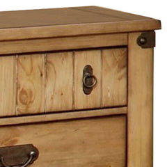 Ilyan 28.13'' Tall 3 - Drawer Solid Wood Nightstand in Burnished Pine