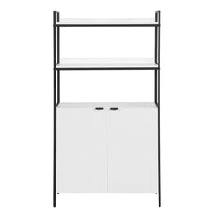 White Indi 60'' Tall Steel 2 - Door Accent Cabinet Brings Modern Aesthetics
