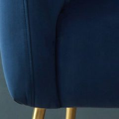 1- Navy Polyester, Barrel Chair Add A Glam Touch To Your Living Room, Bedroom, or Guest Room with this Accent Chair Fabric is Stain-Resistant