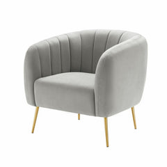1 - Dove Polyester Barrel Chair Add A Glam Touch To Your Living Room, Bedroom, Or Guest Room with this Accent Chair