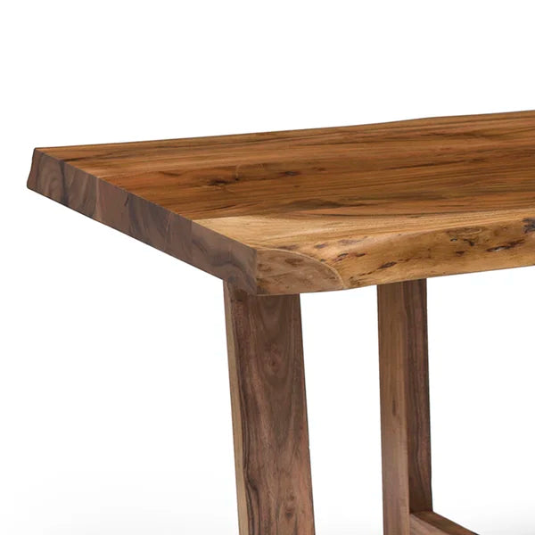18" H x 42" W x 24" D Indie Solid Wood Sled Coffee Table Live Edge