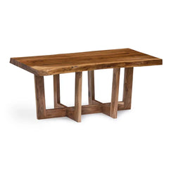 18" H x 42" W x 24" D Indie Solid Wood Sled Coffee Table Live Edge