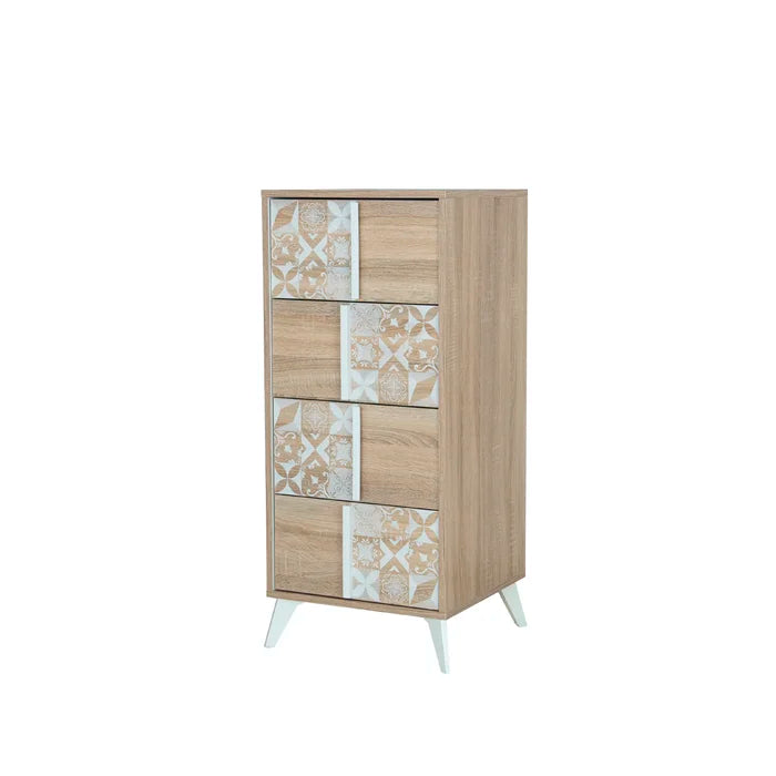 Iovanna 4 Drawer Chest Together with Heavy Duty Hardware Dresser Mirror