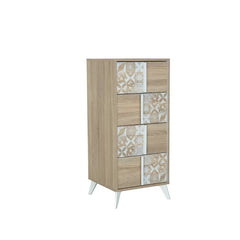 Iovanna 4 Drawer Chest Together with Heavy Duty Hardware Dresser Mirror