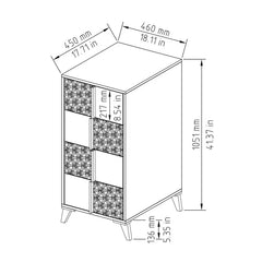 Iovanna 4 Drawer Chest Together with Heavy Duty Hardware Dresser Mirror