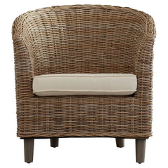 White Polyester Blend t shirt 29.1'' Wide Barrel Chair Removable Seat Cushion Perfect for Rounding Out Space