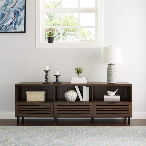 TV Stand for TVs up to 78" Perfect for Storing your Media with Cable Management
