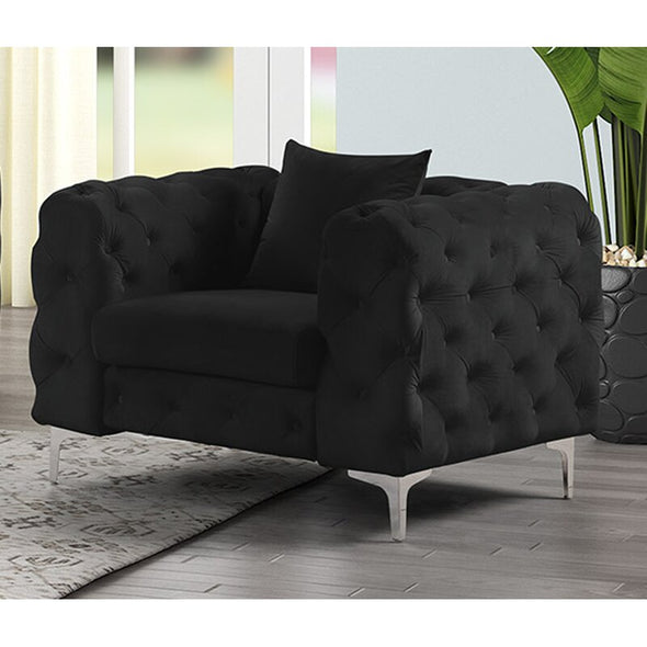 41'' Wide Tufted Velvet Armchair Mid-Century Modern Silhouette and Luxe Velvet Upholstery