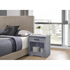 Gray Isik 23'' Tall 1 - Drawer Nightstand Perfect for Bedside