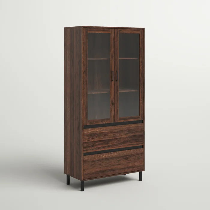 Dark Walnut Isla 30.5'' Wide China Cabinet Perfect for Displaying your Favorite Dishware