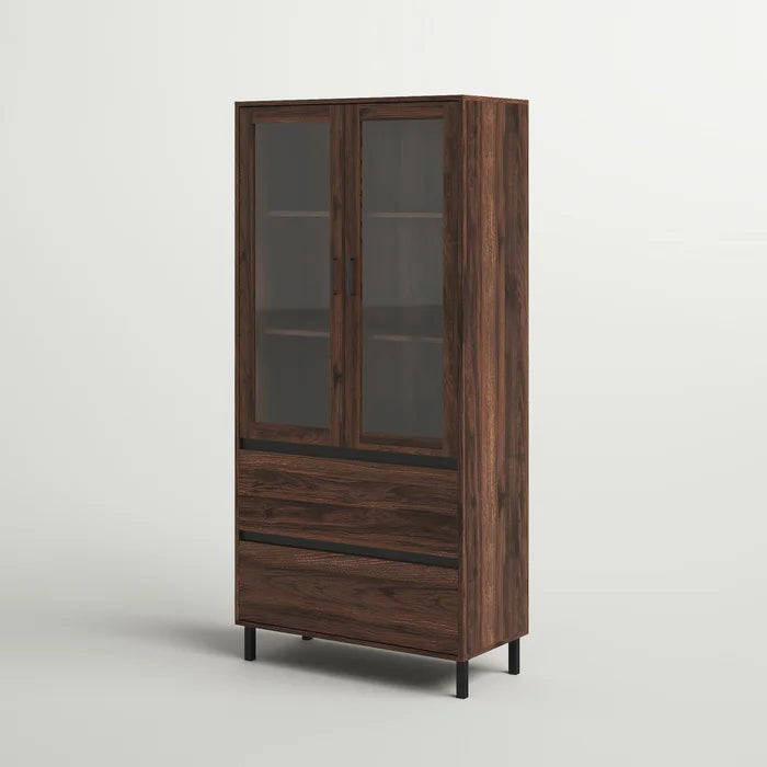 Dark Walnut Isla 30.5'' Wide China Cabinet Perfect for Displaying your Favorite Dishware