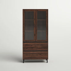 Dark Walnut Isla 30.5'' Wide China Cabinet Perfect for Displaying your Favorite Dishware