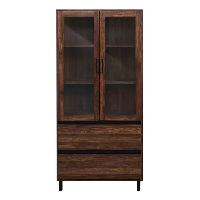 Dark Walnut Isla 30.5'' Wide China Cabinet Perfect for Displaying your Favorite Dishware