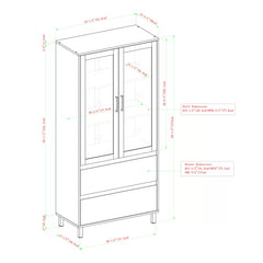 Dark Walnut Isla 30.5'' Wide China Cabinet Perfect for Displaying your Favorite Dishware