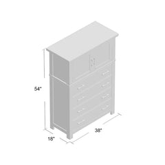 Ismay 4 Drawer 38'' W Combo Dresser Introduce Essential Storage and Traditional Style