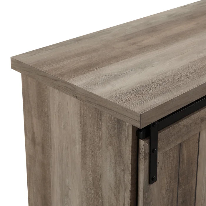 Gray Wash Isra 56'' Wide 3 Drawer Sideboard Breezy Weathered Finish and Built On