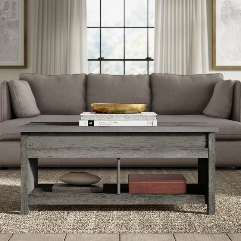 Mystic Oak Mccaslin Lift Top 4 legs Coffee Table with Storage Classic New Look