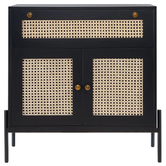 Black James-Robert 30'' Tall 2 - Door Accent Cabinet Mid-Century Modern Storage Cabinet