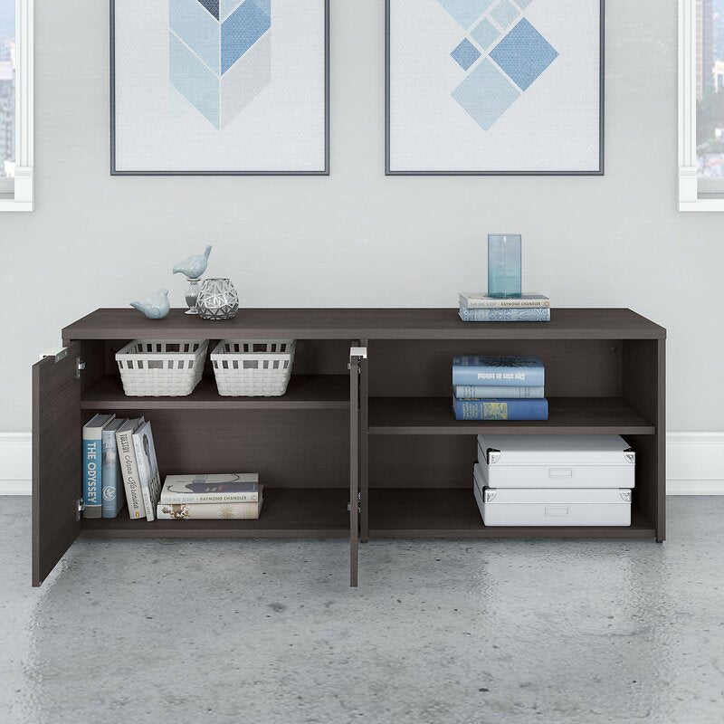 Storm Gray Jamestown 4 Shelf Filing Credenza any Modern Professional Office