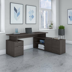 Storm Gray Jamestown 4 Shelf Filing Credenza any Modern Professional Office