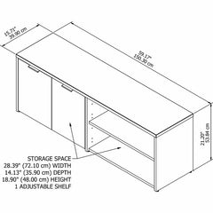 Storm Gray Jamestown 4 Shelf Filing Credenza any Modern Professional Office