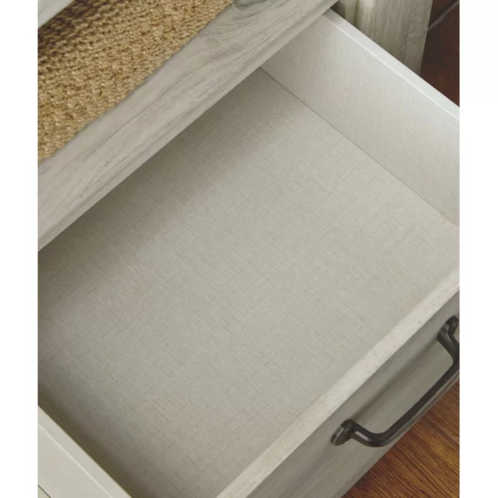 Jamilyn 7 Drawer 61.5'' W Dresser Made from Engineered Wood in a Rustic Whitewashed