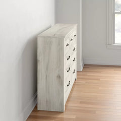 Jamilyn 7 Drawer 61.5'' W Dresser Made from Engineered Wood in a Rustic Whitewashed