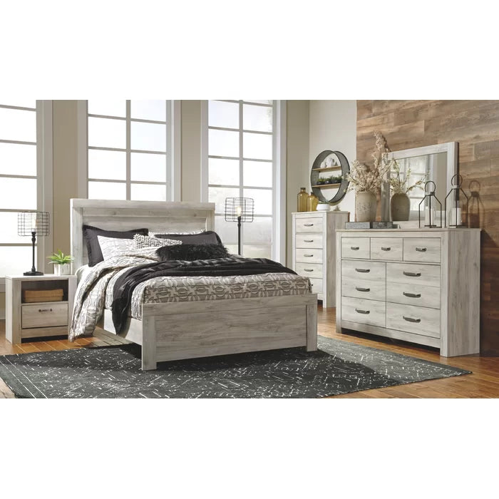 Jamilyn 7 Drawer 61.5'' W Dresser Made from Engineered Wood in a Rustic Whitewashed
