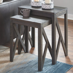 Janicki 24'' Tall Solid Wood Nesting Tables Modern Farmhouse Fresh