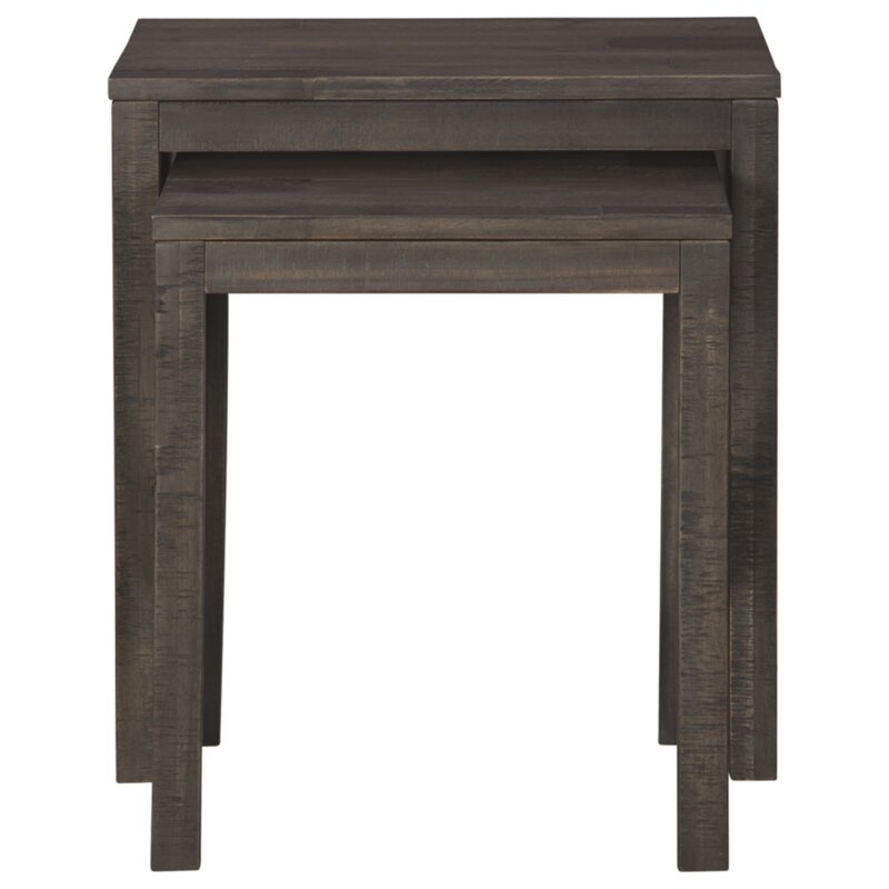 Janicki 24'' Tall Solid Wood Nesting Tables Modern Farmhouse Fresh