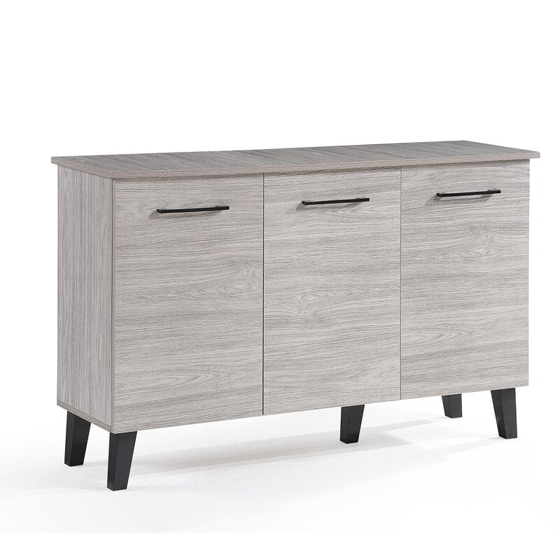 Gray 46.8'' Wide Sideboard Rectangular Accent Features Two Cabinets, Behind Three Doors, with Six Interior Shelves To Stow Away Extra Home Essentials