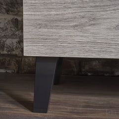 Gray 46.8'' Wide Sideboard Rectangular Accent Features Two Cabinets, Behind Three Doors, with Six Interior Shelves To Stow Away Extra Home Essentials